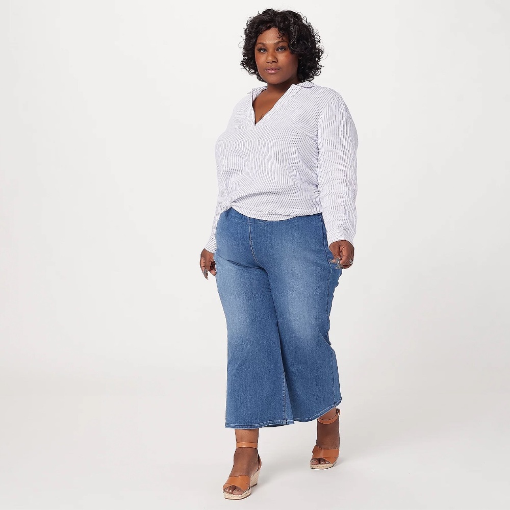 NYDJ wide leg denim culottes